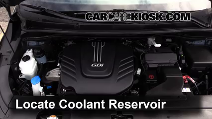 2015 Kia Sedona LX 3.3L V6 Refrigerante (anticongelante) Agregar refrigerante